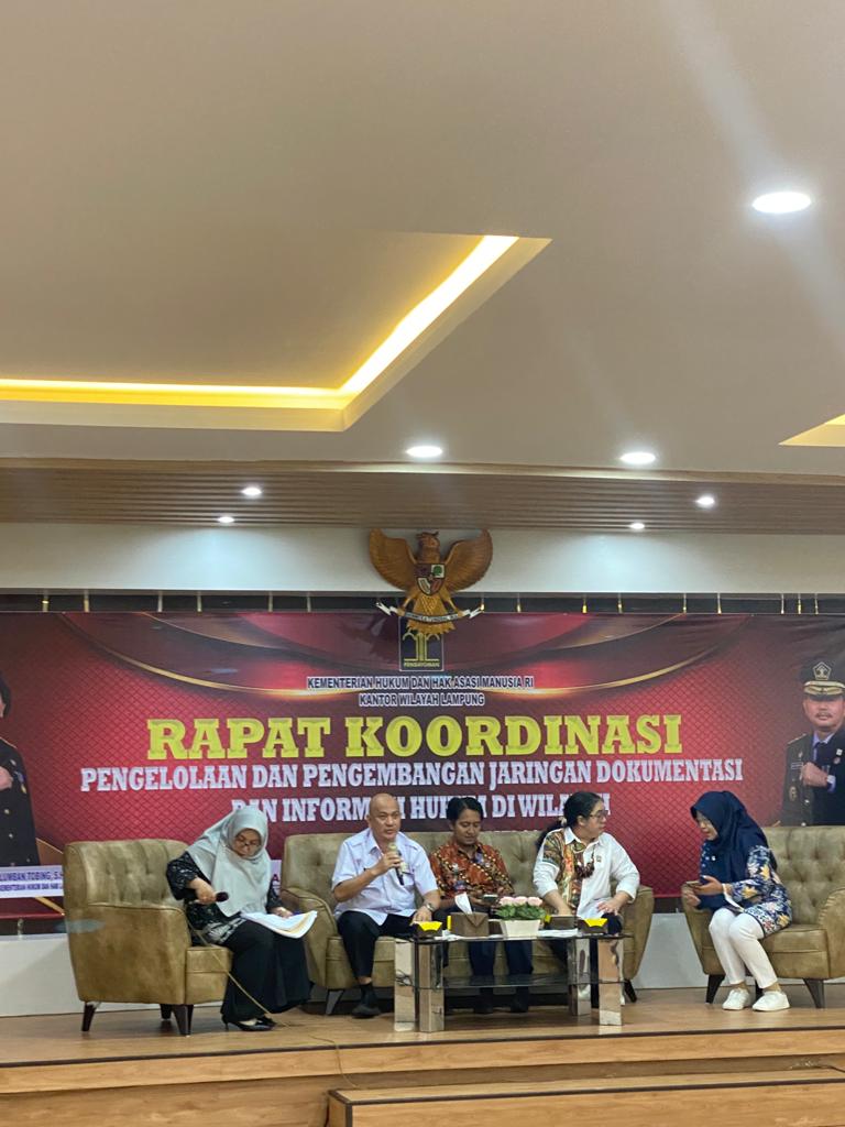 Kementerian Hukum dan HAM RI Melaksanakan Rapat Koordinasi Pengelolaan Pengembangan JDIH di Wilayah Lampung